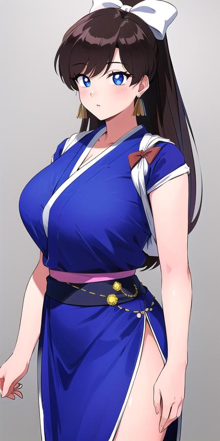 <lora:KuonjiUkyo:0.7>, KuonjiUkyo, large_breasts, hair_bow, brown_hair, standing, solo, UkyoOutfit, masterpiece, best quality, detailed face, detailed eyes, highres,