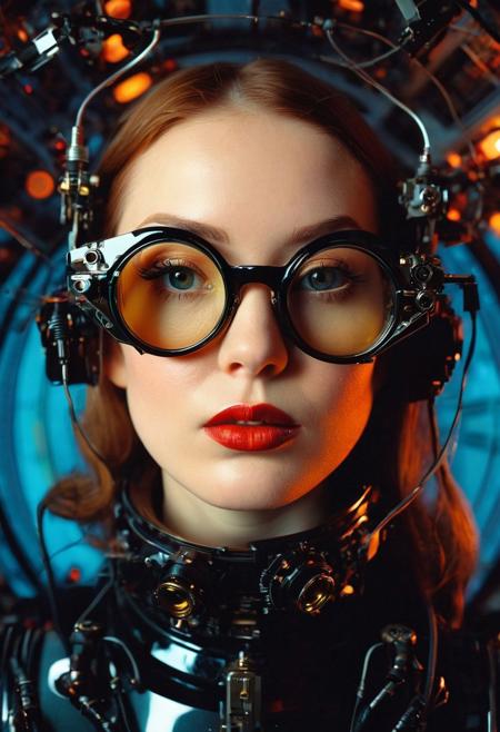 spaceship, mineralogical fractal, mutation black petals, nuclear reactor interior, photorealistic surrealism tangka, (film grain:1.2), abstract collage,(masterpiece, high quality, fisheye:1.1), , solo, model photoshoot, (white theme:1.1), a stylish girl,big lips, round_eyewear, solo, pride, , (looking at the viewer), ((best quality)), (artistic photography by Philippe Halsman and Ara Gler:1.2), award wining, f/5.6, shutter speed 1/125 sec, iso3200, white balance daylight, exposure compensation "-1.5 ev", shutter priority shooting mode, Deep black Photorealistic bf-style, translucent vibrant Red charming beautiful freckled busty wired-cyborg elfish princess with complex system equipment like a hyper detailed Ninja by Tsutomu Nihei, gaze, cozy warm lighting from within, volumetric lighting, ultra detailed, deep Blacks, very detailed, atmospheric haze, Film grain, cinematic film still, shallow depth of field, highly detailed, high budget, cinemascope, moody, epic, Vintage, Polaroid,