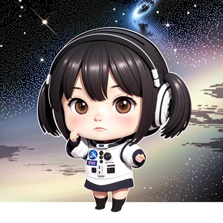 best quality, masterpiece, 1girl, astronaut, Jupiter, outer space, stars, orbit, chibi.
<lora:CheeBee:0.5>