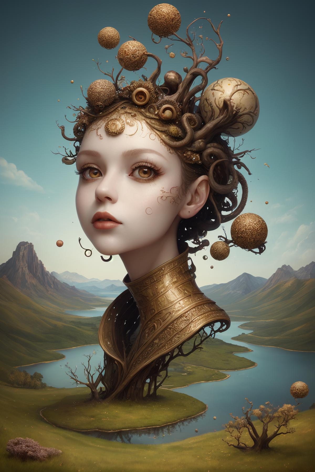 Surrealistic portraits in style of Naoto Hattori image by AIdollagency