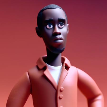 <lora:puffdiddyxl:1.2>  puffdiddy man, clean shaved  beard,, very dark skin  black hair, <lora:Clay Animation:1> clay, animation, claymation