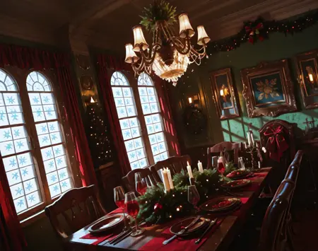 Christmas Dining Room (Architecture) (Illustrious) (AD)