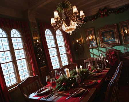 Christmas Dining Room (Architecture) (Illustrious) (AD) v1.0