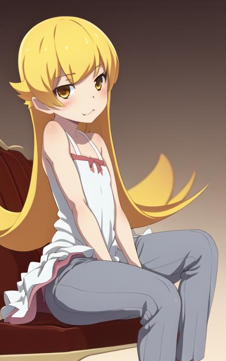 <lora:OshinoShinobuV1:1>,oshino shinobu, adult body, masterpiece, best quality, sitting down, pants, adult face, jumping