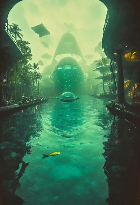 ()Hyoer Realistic:2.0)Polaroid picture 
an image of 
Atlantis, a vibrant underwater city teeming with life, illuminated by glowing bioluminescent plants. Futuristic submarines dock at the city's central hub, surrounded by towering structures and bustling streets. Inhabitants in advanced diving suits move about, interacting with each other and the city's advanced technology. The atmosphere is one of wonder and discovery, with schools of exotic fish swimming through the city's transparent domes.
BREAK
Ultra-realistic landscape of Soneva Jani, Maldives, showcasing its luxurious one- to nine-bedroom island and overwater villas. The scene features pristine waters, lush tropical vegetation, and a serene atmosphere with a clear blue sky and gentle sunlight. Include high-quality photography details, such as a Canon EOS R3 camera, 3-point lighting, and a softbox flash. The image should highlight the resort's unique architecture and the natural beauty of the Maldives.