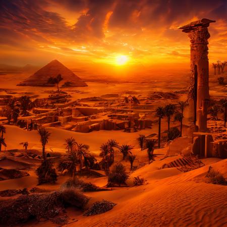 (masterpiece:1.2), (best quality,:1.2), 8k, HDR, ultra detailed, ((photorealistic)), professional light, cinematic lighting, fashion photography, ambient lighting, atmospheric effects, <lora:detail_slider_v4:3>, (DarkFantasy:0.4), an egyptian city in a sandy desert, FanDe, <lora:FantasyDesert-10:1>, epiCPhoto