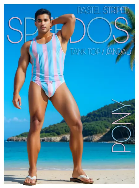 Beachwear - Speedos &, Tank Top, Sandals - PONY