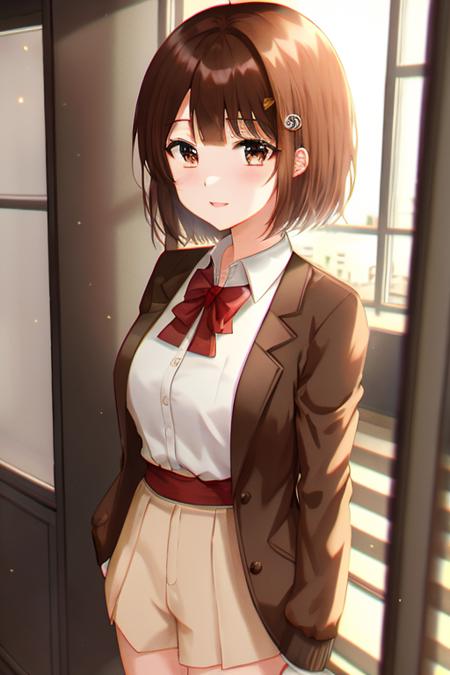 anime,brown eyes, ,brown hair,short hair, <lora:TOKKYU_v2-000009:1>