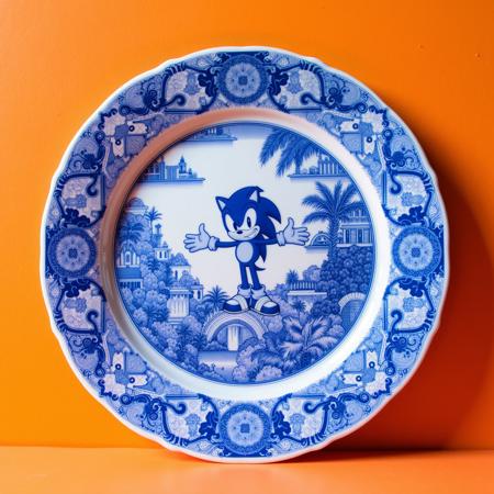 Blue Willow Plate Art Flux v1.0