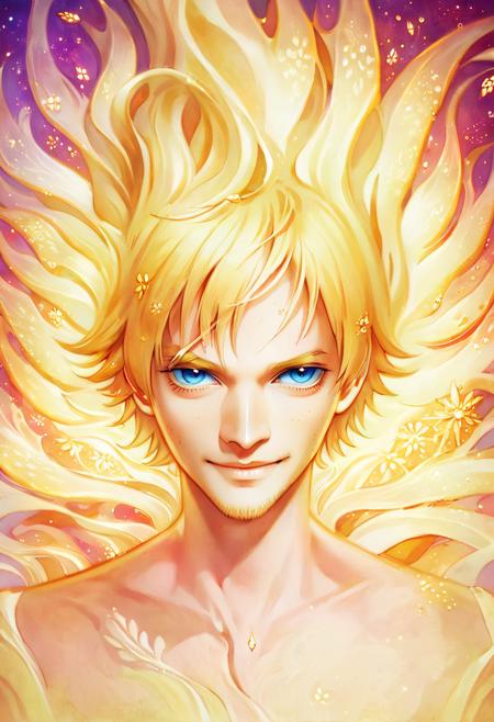 (Sanji) dreamlike, beautifully lit, art by Anna Dittmann