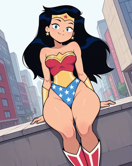 Wonder Woman - Teen Titans Go! (Character) [Illustrious + PonyDiffusionXL]