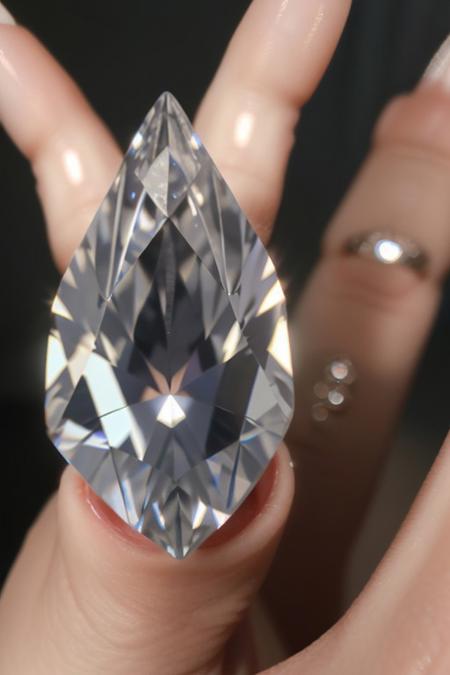 gorgeous neon diamond, close up,