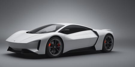 futuristic car, (sharpness:1.3), (dynamic strong geometry), (sharp edge), (clean flat surface), strong ratio, long wide led light, high quality, best quality, thin head light,