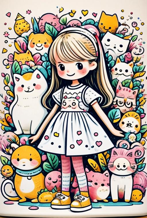 Cute Chibi Cat Pattern Style  image by vhphuongthao1901