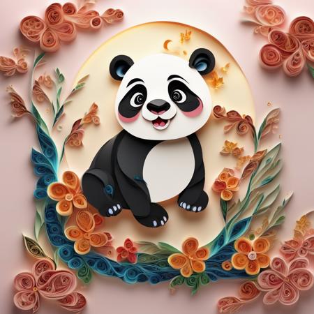 yanzhi,cute Panda,bamboo，paper quilling Artwork，masterpiece, best quality, high resolution, ultra detailed, dark night,(3d rendering:1.35),Octane render,pastel,, yanzhi,cute Panda ,bamboo,paper quilling  Artwork，masterpiece, best quality, high resolution, ultra detailed, dark night,(3d rendering:1.35),Octane render,pastel,