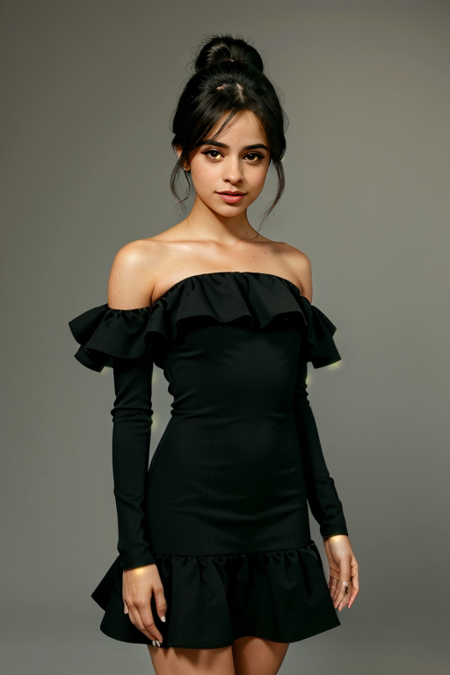 CamilaCabello, photography by (David LaChapelle:1.3), modelshoot, pose, standing, upper body, ((dress))