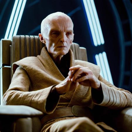 cinematic film still of  <lora:Snoke:1.2>
Snoke a man sitting in a chair with a creepy perfect hand in star wars universe, shallow depth of field, vignette, highly detailed, high budget, bokeh, cinemascope, moody, epic, gorgeous, film grain, grainy