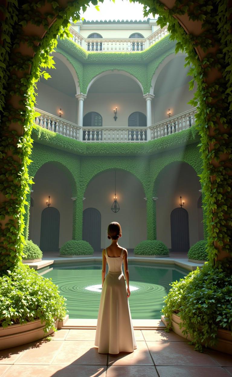 adefimo style man, dangerous A woman standing in a quiet courtyard filled with ivy-covered walls and a softly bubbling fountain, with sunlight filtering through the arched windows above.
<lora:flux_halloween_s04_addams_family_adefimo_style:0.7>