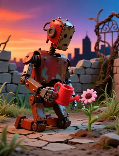 Qwen_Stop motion animation style _ Clay Doll