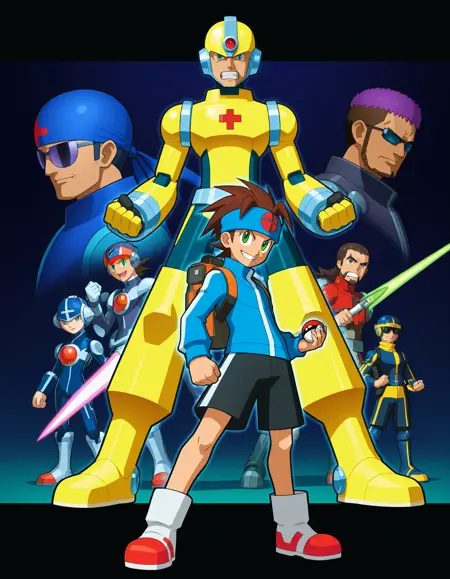 [Capcom (Shinsuke Komak Et Al)] Mega Man Battle Network 5-6 Concept Art Style Illustrious