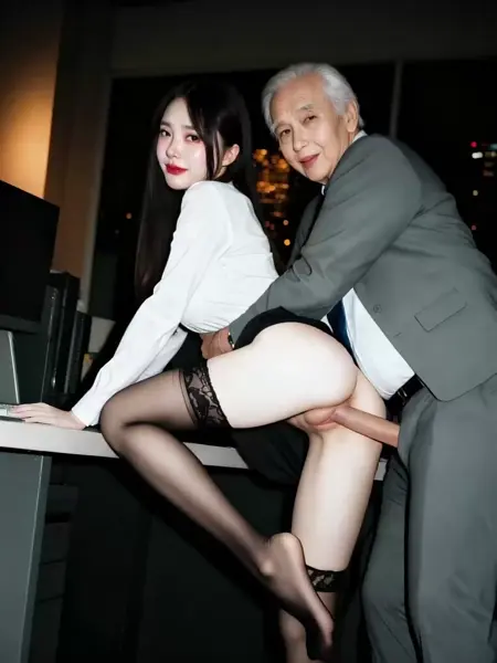 "Old Penis & Makeup: Sex From Behind in Shirt"