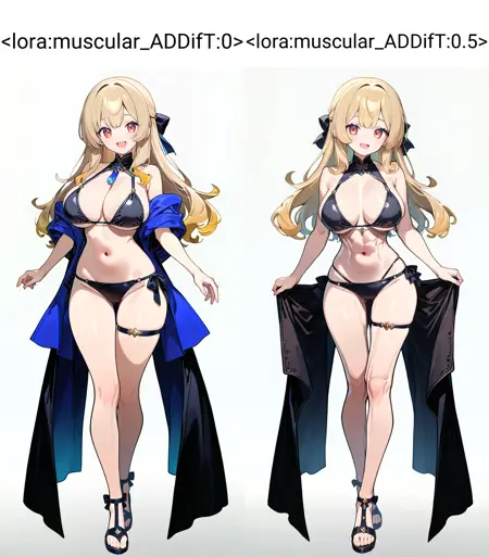 muscular girl SDXL(SDXL用ムキムキな女の子Lora)