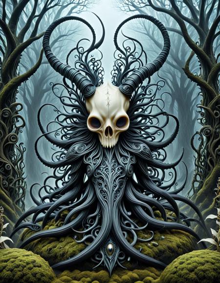 hyperrealistic, ink illustration artwork, Organic Macabre art of a sea creature, macabre, fear, frightening, organic, masterpiece, ultra-high resolution, incredible, extremely detailed, absurdres, vibrant, dynamic angle, dynamic pose, dramatic light, highly detailed, scenery, sharp and clear visual execution, surreal yet grounded elegance, inspired by Tim Burton and H. R. Giger and Luis Royo, in a darkness steampunk world background setting, dark gothic, dark fantasy, gothic, mobe-godeen <lora:GothicDetailEnhancerV1:0.65>, celtic, celtic fantasy, celtic decorations and ornaments, mobe-cedeen <lora:CelticDetailEnhancerV1:0.45>, <lora:Organic_Macabre:1.15>, <lora:add-detail-xl:0.55>,
