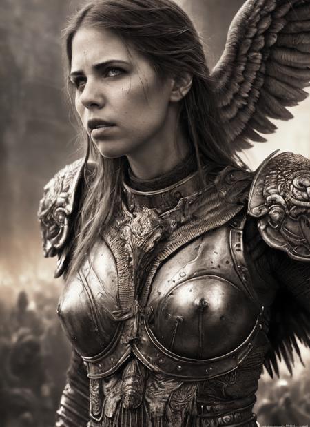 close up RAW photo of winged warrior sks woman, detailed textures, sharp focus, ultra high pixel detail, absurdres, cinematic, intricate, cinematic light, concept art, art station, realistic, movie scene, cinematic, high quality, craig mullins and wayne barlowe style, full colors, incredibly detailed, 4k, 8k, <lora:locon_laurabailey_v1_from_v1_64_32:1.25>