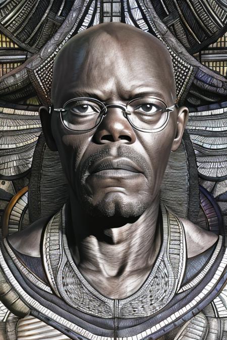 portrait of (Samuel L. Jackson:1.0), intricate, highly detailed, drawing, painting, concept art, sharp focus, illustration
(jubbslineart:0.75)