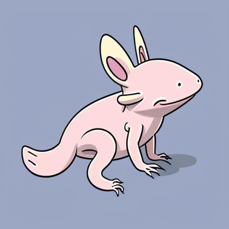 cartoon style Axolotl