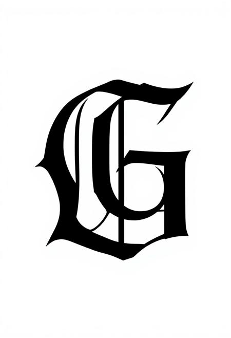 Text "G", black text outline
