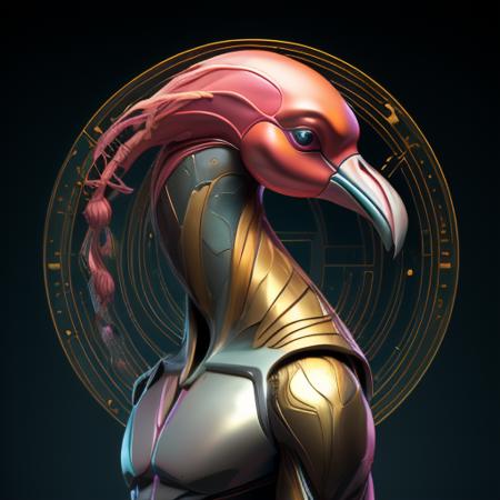 android illustration logo headshot biomorph fullbody male