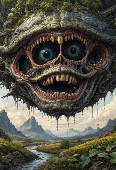 dynamic and filled inside and out landscape, mouth, mutated teeth, A portrait of hypnotic, art by
<lora:InkArtXL_1.2:0.4> <lora:FaeTastic:0.35> . award-winning, professional, highly detailed . extremely high-resolution details, photographic, realism pushed to extreme, fine texture, incredibly lifelike, high contrast, well defined .