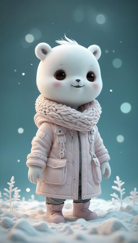 Winter fashion style, designed for cold weather, features cozy and warm clothing, comfort and chicness Bas-relief art style, sculptural technique where figures or designs are raised slightly from the background, creates depth and texture Dreamy Animal illustration art style, combines dreamy elements with adorable animals, soft and pastel colors, dynamic and charming compositions, captures the essence of cute and dreamlike animal worlds, professional-grade execution, evokes a sense of serenity and cuteness, a ghost character in a cyberpunk world, 3 d render, trending on artstation, 8 k, highly detailed, high quality,
