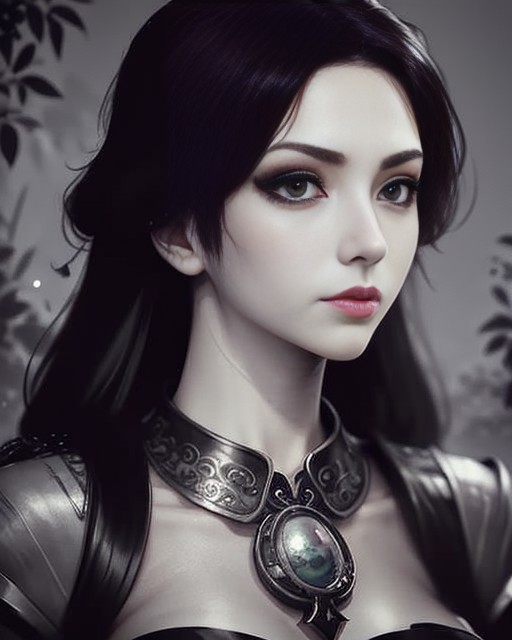 ((dzl_ink)),(ink sketch),nangongwan,((best quality)), ((masterpiece)), portrait, close up, young female fantasy mage, look...