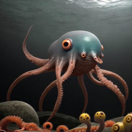 <lora:bonekrishna:1>,   bonekrishna, creepy, strange,  weird looking creature, 
Octopus - A slimy, eight-legged sea creature with a bulbous head and large, unblinking eyes.