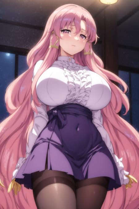 (Night:1.7), Japan, Tokyo, CityView, Before Window, at school,
Standing at attention,black_pantyhose,
long_sleeves,white shirt,
<lora:Cattleya_Familiar_Zero-KK77-V1:0.7>,Purple_Long_Skirt,
pink_hair,long_hair,frills,pink_eyes,hair_tubes, 
1 girl, 20yo,mature female,Beautiful Finger,Beautiful long legs,Beautiful body,Beautiful Nose,Beautiful character design, perfect eyes, perfect face,
looking at viewer, in the center of the image,
NSFW,official art,extremely detailed CG unity 8k wallpaper, perfect lighting,Colorful, Bright_Front_face_Lighting,
(masterpiece:1.0),(best_quality:1.0), ultra high res,4K,ultra-detailed,
photography, 8K, HDR, highres, absurdres:1.2, Kodak portra 400, film grain, blurry background, bokeh:1.2, lens flare, (vibrant_color:1.2)
(Beautiful,large_Breasts:1.4), (beautiful_face:1.5),(narrow_waist),