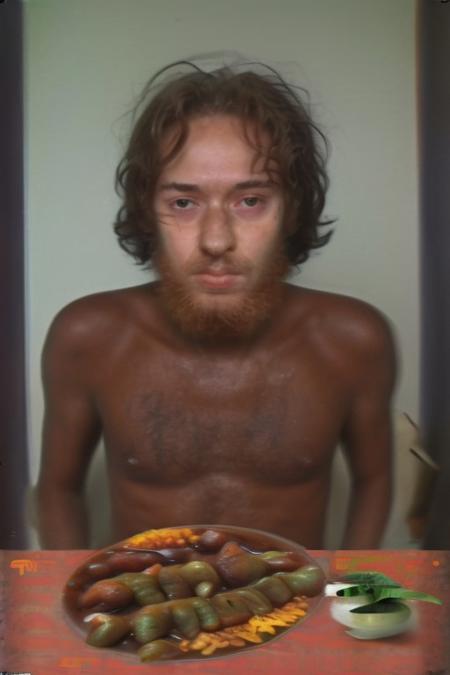 Weirdcore upper body and face of <ffurian> male man in desert,  Chinese bronzes (face portrait 1.6) (ffurian flying 1.7) angry emotions, 90VHS, (ffurian man with beard 1.1) photorealistic, best quality, 4k, high quality, (ffurian in clothing 1.2) (vegetable man 0.8), ms paint style <lora:ms-paint-lora:1> (chili food 1.2), mexican aesthetic,   <lora:y2kaesthetic:0.7>, organic sculptures, dasai, Nick Millar, unbalanced composition, neo noir