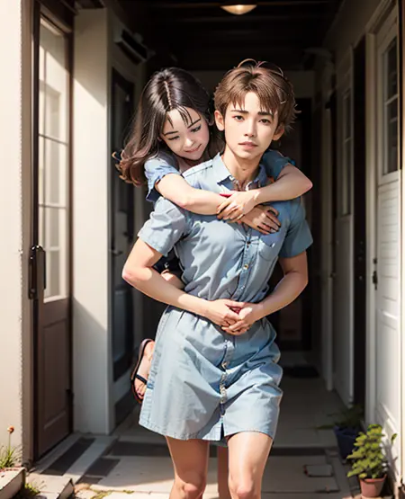 Carry on back | Hug from behind