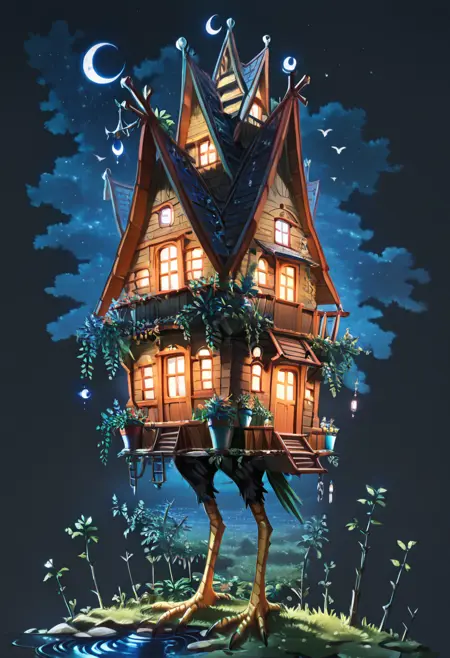 Baba Yaga’s House (Slavic Folklore) [Illustrious & Pony]