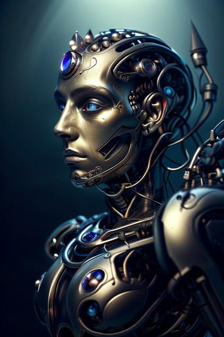 cinematic film still silverpulse, cyborg snake, simple background, high quality, artistic, vibrant colors, detailed textures. futuristic sleek/glossy silver and blue glow, vibrant colors, detailed textures., Concept art, cyborg, background, vintage, modern, SilverPulse, <lora:SilverPulseMorphXL:0.8>, excellent composition, artistic, highly detail, holy, sunny, dynamic dramatic beautiful full taking . shallow depth of field, vignette, highly detailed, high budget, bokeh, cinemascope, moody, epic, gorgeous, film grain, grainy, front view,