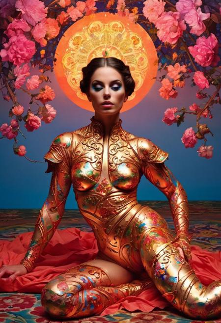 Persian color palette , Persian art, Persian girl, Persian, Iranian, Iran,(art by Giovanni da Milano and Margareta Christina Giers and Aleksi Briclot:1.1), (Cinemagraphs by Santeri Levas and Miwa Yanagi:1.1), award winning, (aesthetic of abstract landscape with wailing atmosphere:0.3), depth peeling, clear scene, f/16, symmetry and balance, hyperrealistic, intricate abstract, intricate artwork, abstract style, otherworldly, mesmerizing parallel dimension, gravity defies logic, abstract masterpiece, interplay of floating objects, distorted silhouettes, vivid hues, ethereal light, highly detailed,,,Leica Q2 with Summilux 35mm f/1.2 ASPH(Francis Drake : 1,2) ((best quality)), (artistic photography by Philippe Halsman and Ara Gler:1.2), (bubblegumpink and striped colors:0.1), <lora:MJ52:0.65>
, modelshoot, pose, , (award winning photo macro shot of a beautiful young woman lying , , dynamic lighting, cinematic still, pale skin, screencap, 100mm f/2.8 macro lens, on the knees)(art by Ivan Pokhitonov and Nikolai Triik and Maxfield Parrish:1.2), (electricity and disembodied atmosphere, urban decay with neon accents, aesthetic of medieval art:0.1), 
 battle stancevibrant,  , highly detailed,byJocelyn Hobbie and Charles Dwyer, Triadic color guide,Leica Q2 with Summilux 28mm f/1.7 ASPH, ,clear face, Ultra High Resolution,