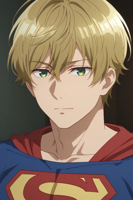 takahiro_mizusawa, blonde hair, green eyes, short hair, bangs, hair between eyes