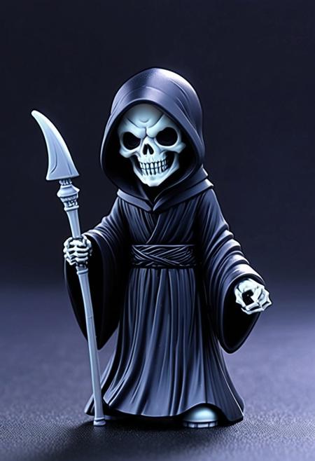 XCYP Art Toy,A sweet Little grim reaper, japanese sofubi EVA Material) Artist Design Piece,Award-Winning Lens,Highly Detailed,Ultra High Resolution,32K UHD,Clear Focus,Best Quality,Masterpiece.,