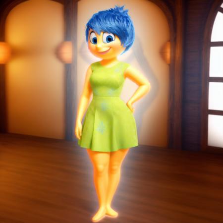 <lora:Joy:0.75> anatomically correct, masterpiece, best high quality, RAW Photo, perfect anatomy, 4k, quality lighting, detailed hands, detailed feet, detailed eyes, solo, female character, light green dress, blue hair, yellow skin, thick thighs, wide hips, large breasts, feet <lora:BGV5EX:1> <lora:add_detail:1>