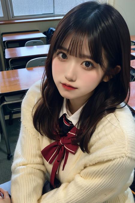 a photo of harada_suzuka, 18 year old girl in the classroom, close up, <lora:harada_suzuka-12:0.9>, (intricate details:0.8), (hdr, hyperdetailed:1.2), school uniform