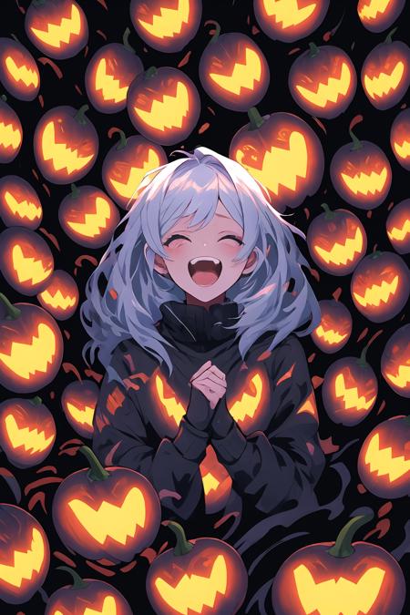  surrounded by pumpkin demonic looking demonic background