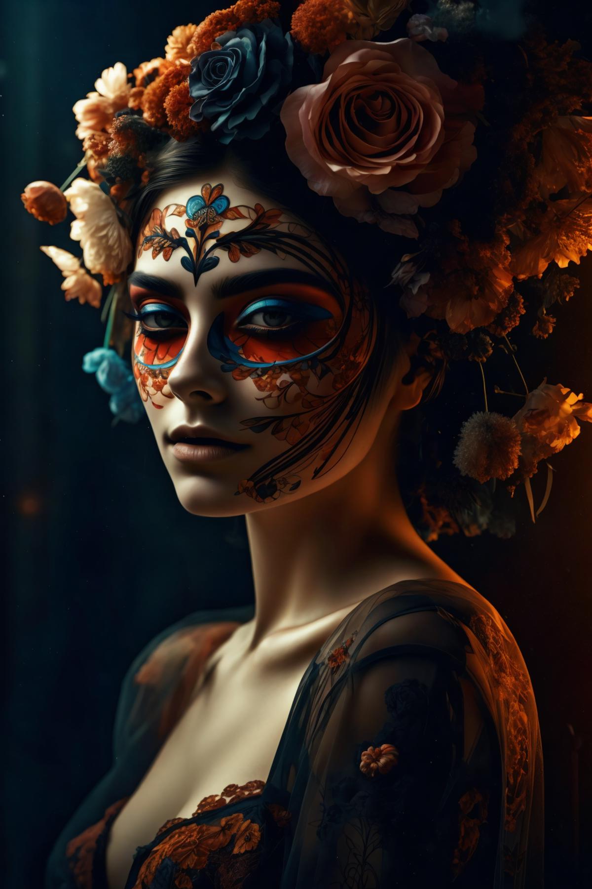 Catrina Makeup with Ornaments (Mexican Skull) image by DeViLDoNia