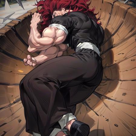 highres, <lora:Style-add_detail:1>,High quality,(Beautiful), ((masterpiece)),vibrant colors, solo,1boy, biceps, large pectorals, male focus, manly, muscular, muscular male, pectorals, red hair, spiked hair,((black shirt)), black pants, (((full body))),<lora:YujiroV1.5:1>
yamchapose, lying, on side, closed eyes <lora:concept_yamchapose:1>