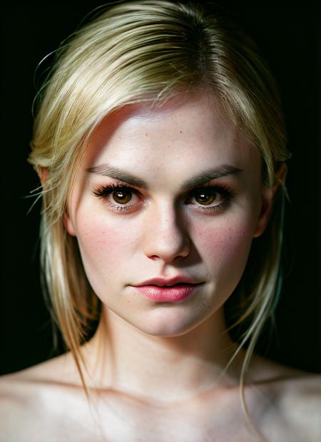 analog style, modelshoot style, portrait of Anna Paquin, epic (photo, studio lighting, hard light, sony a7, 50 mm, matte skin, pores, colors, hyperdetailed, hyperrealistic), <lyco:Anna Paquin:1.2>